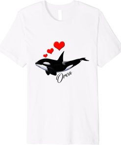 Love Heart The Orca Whale Sea Lover Gift Idea Orca Premium T-Shirt