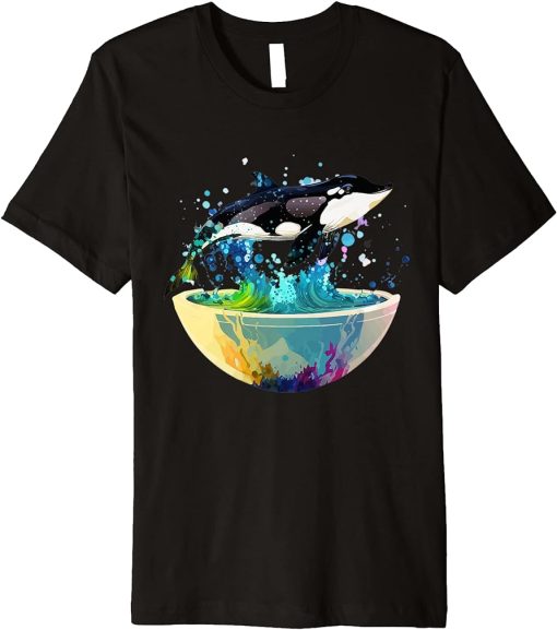 Orca Whale in Fish Bowl Orca in Aquarium Free The Orcas Premium T-Shirt