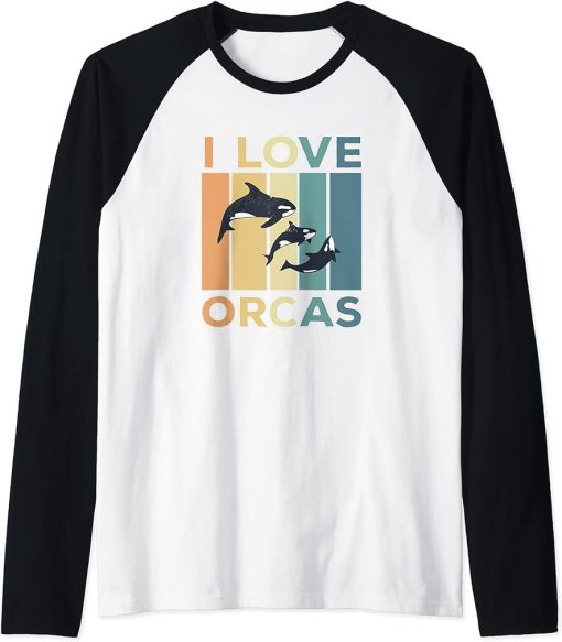 I love Orcas Raglan Baseball Tee