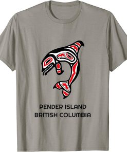 Pender Island British Columbia Native Fisherman Orca Whale T-Shirt