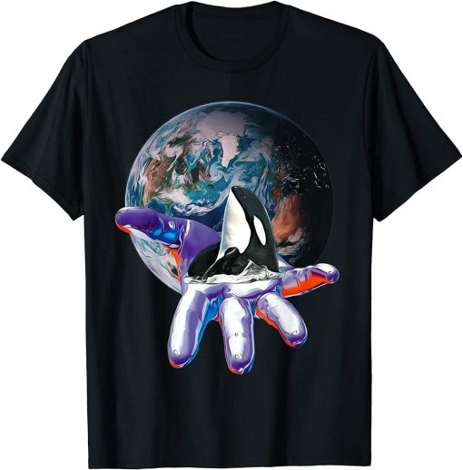 Orca Motif Whale Ocean Predator Animals Design Orcas T-Shirt