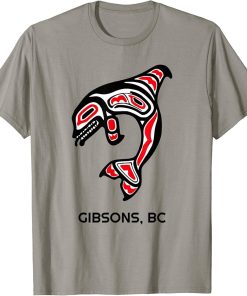 Gibsons, British Columbia Native American Orca Killer Whales T-Shirt